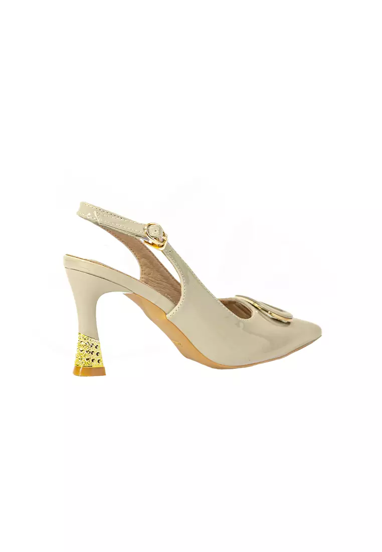 Women's Heeled Sandals LY 28347 Beige C68 C76