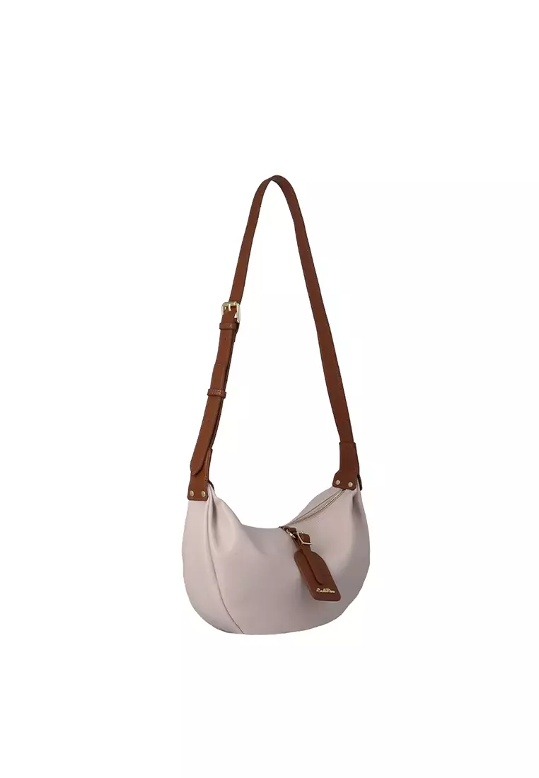 Kora Strap Detail Crossbody Bag - Nude