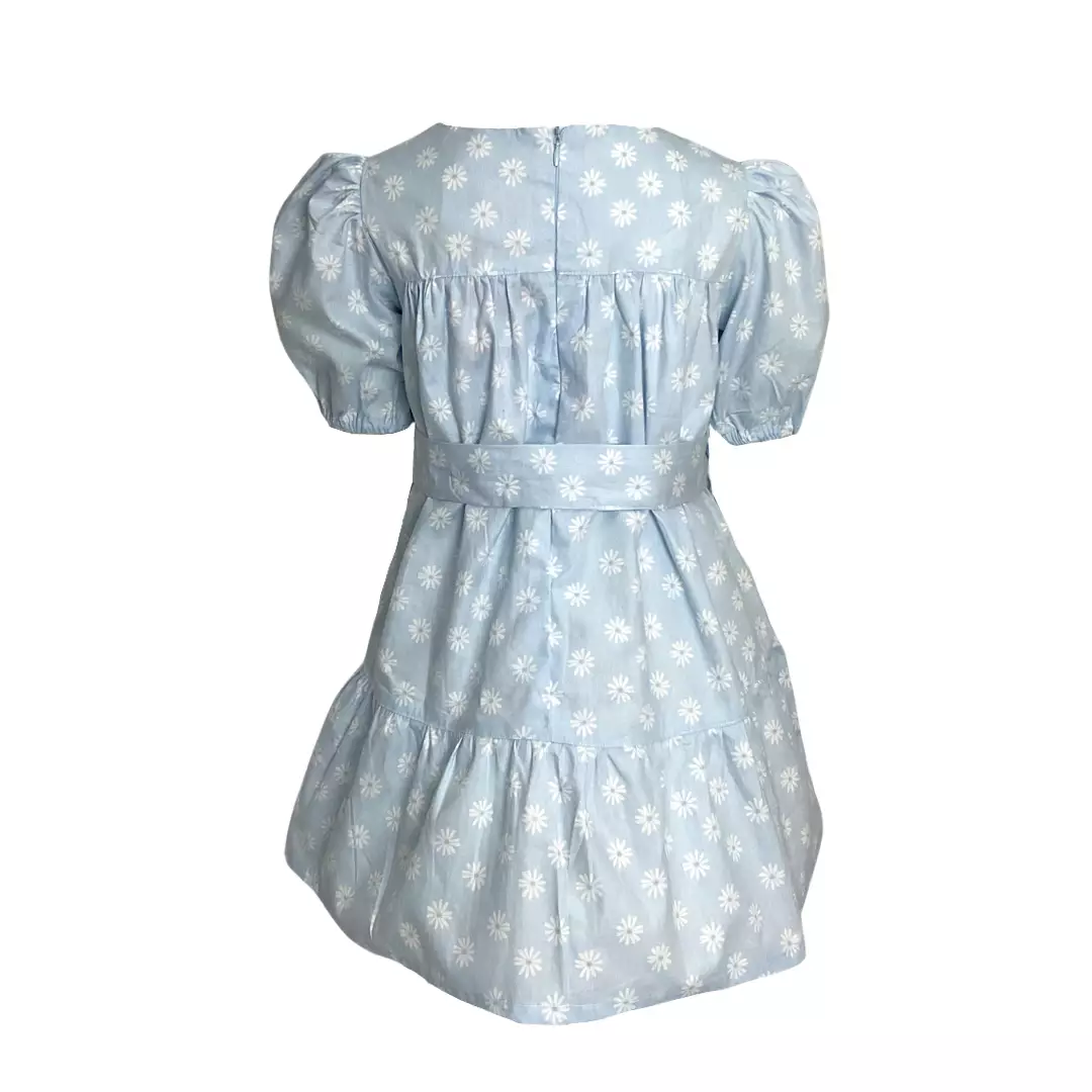 Pingu Dress Anak Perempuan Polkadot Pendek Biru 90502128