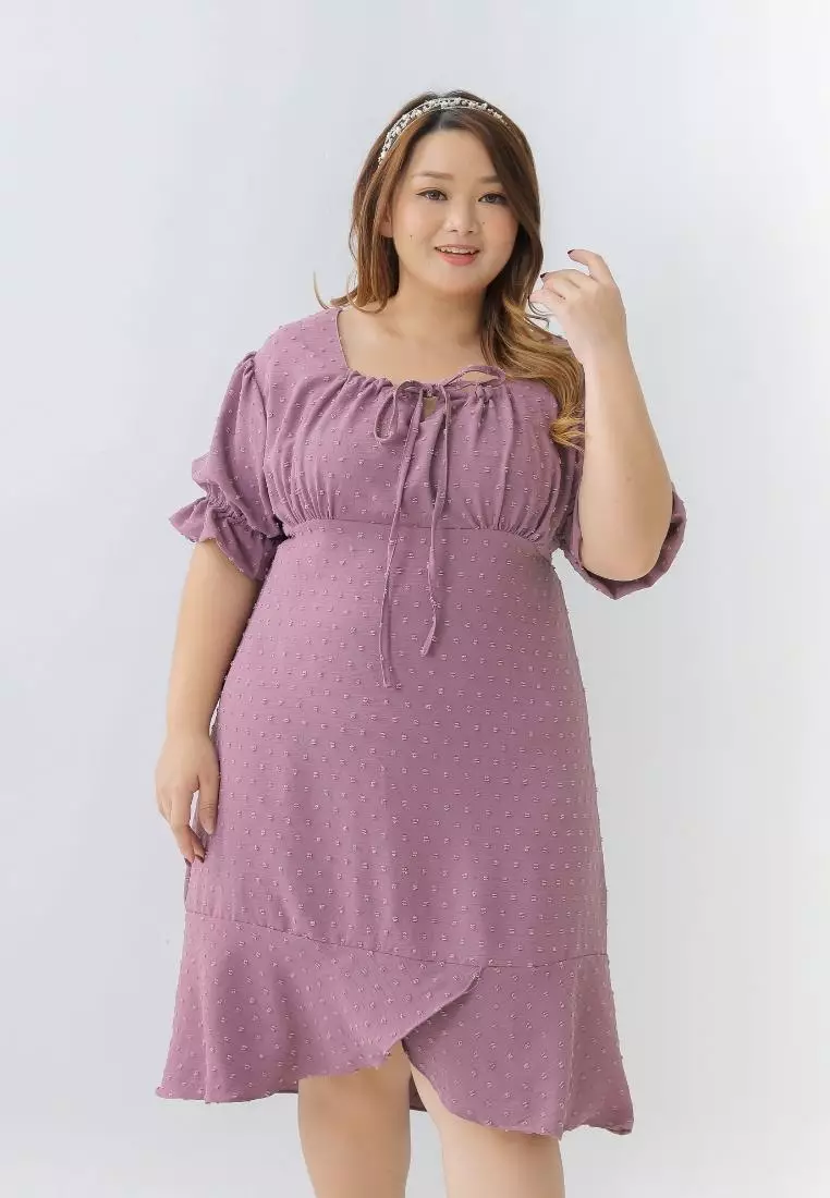 Plus Size Dress Clarissa Dusty Lillac