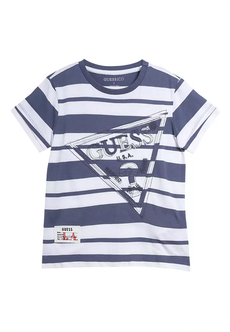 Guess Striped Logo T-Shirt 2023 Online | ZALORA Philippines