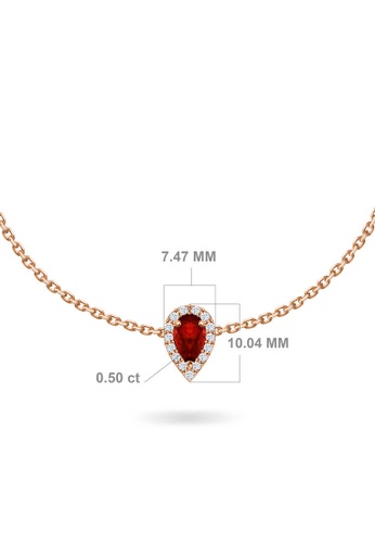 Aquae Jewels pink Bracelet Empress 18K Gold and Diamonds - Rose Gold,Sapphire 14395ACD2402A1GS_1