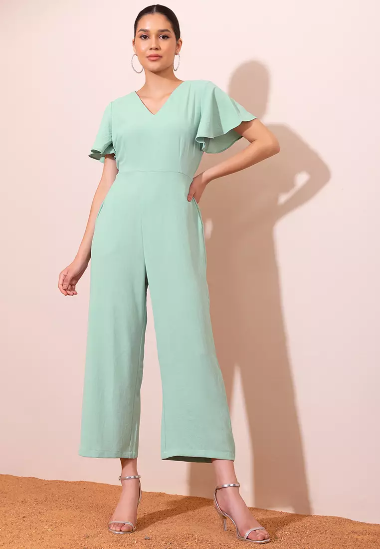 Light sales green jumpsuit