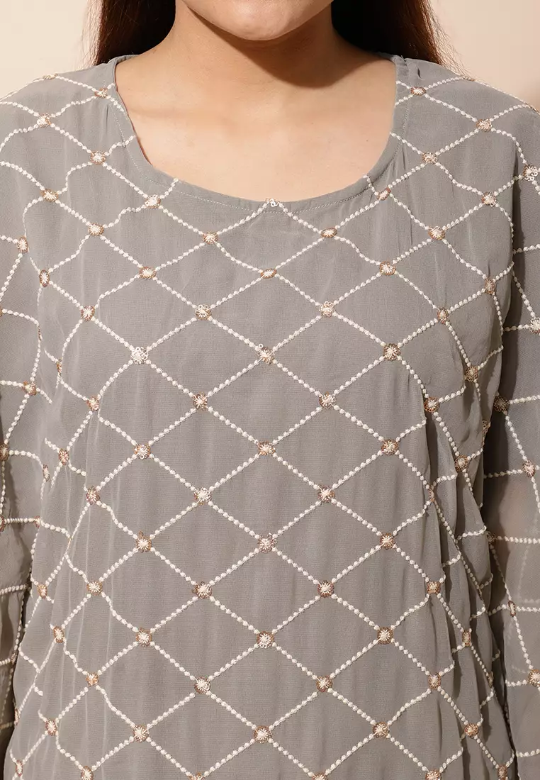 Chanira Festive Atirah Kaftan-Grey