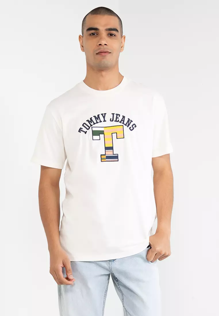 Buy Tommy Malaysia Hilfiger Jeans Luxe Classic Tommy TJM | - ZALORA Online Curved Tee TJ