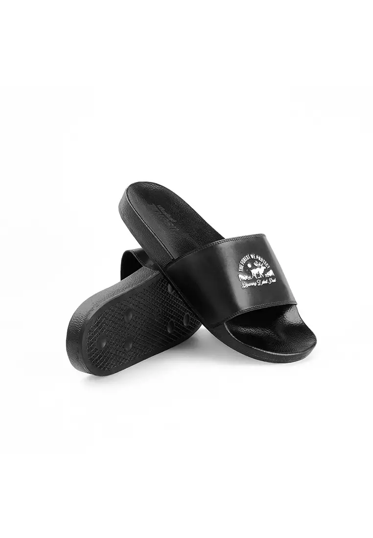 Slip On R-Deer Black Sandal Slop