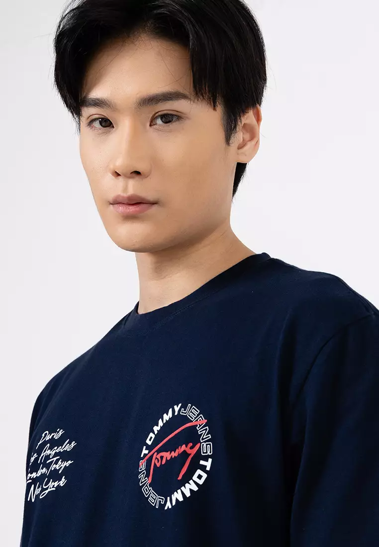 Circular Back Logo Relaxed T-Shirt - Tommy Jeans