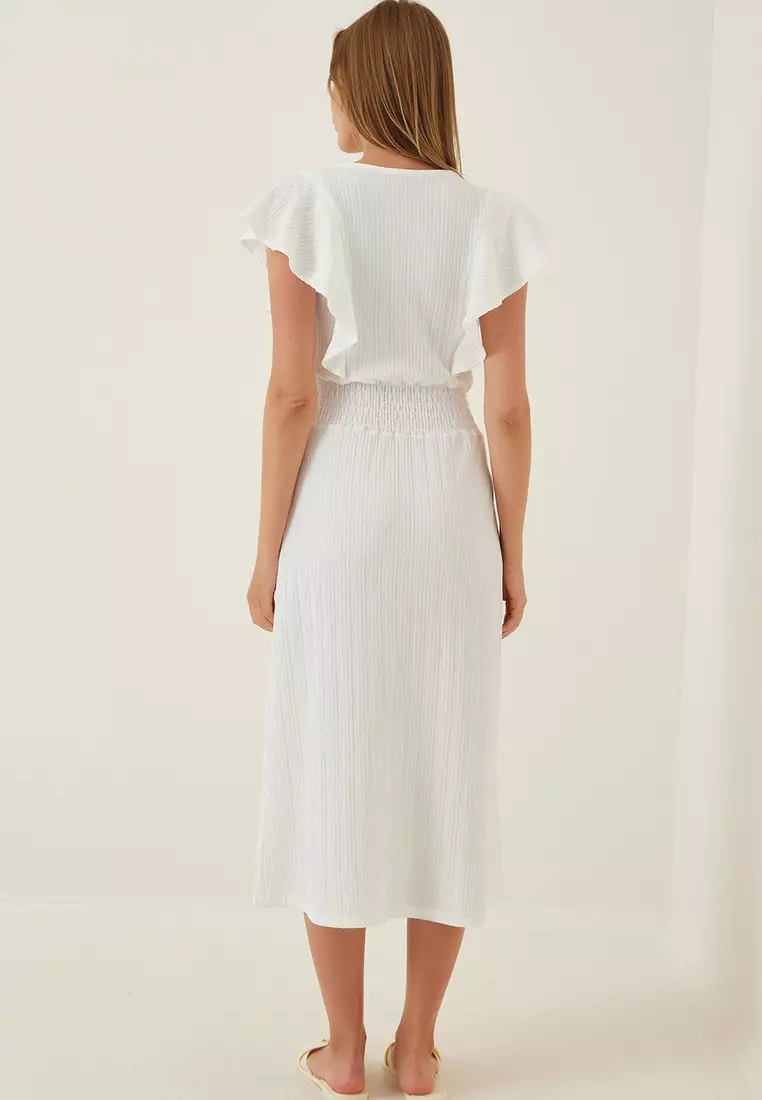 Ruffle Textured Dress