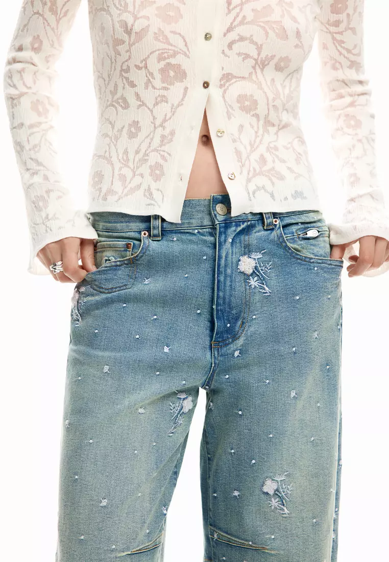 Embroidered jeans