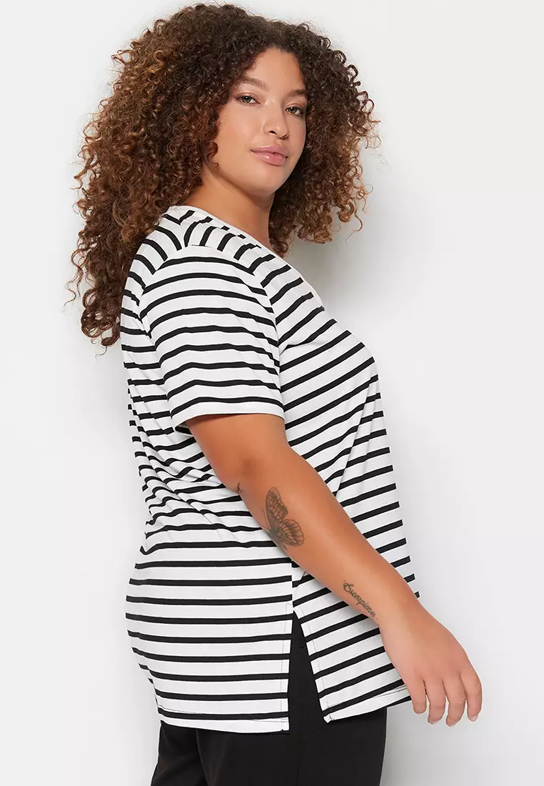 Plus Size Striped T-Shirt