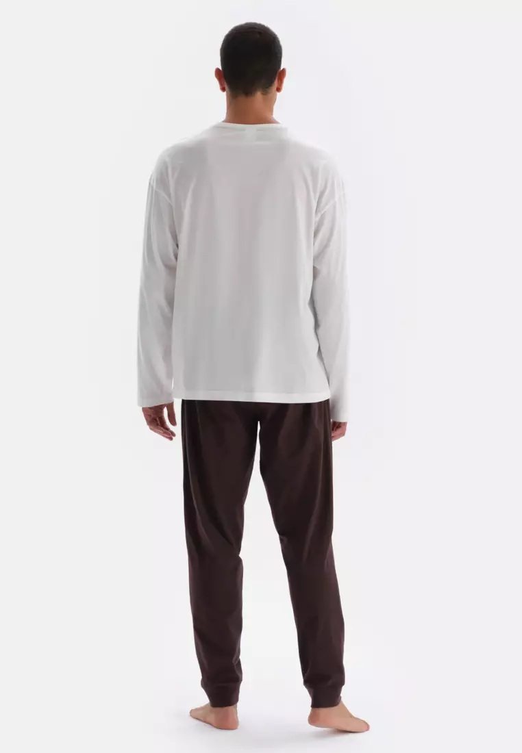 Men's Cotton Jersey Contrast Print Pajama T-shirt - Men's Loungewear &  Pajamas - New In 2024