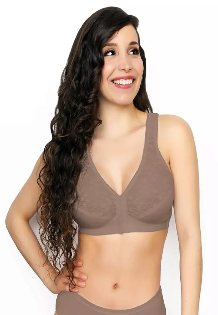 Front-Close Cotton Wireless Posture Bra  Plus size, Posture bra, Plus size  outfits