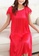 LYCKA red SWW9001-Lady One Piece Casual Nightgown (Red) FC9B4AAF2DB375GS_4