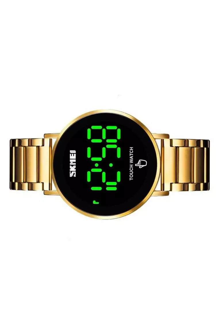 Jam Tangan Sporty Digital Pria Strap Tali Material Stainless Steel AN14 ORIGINAL