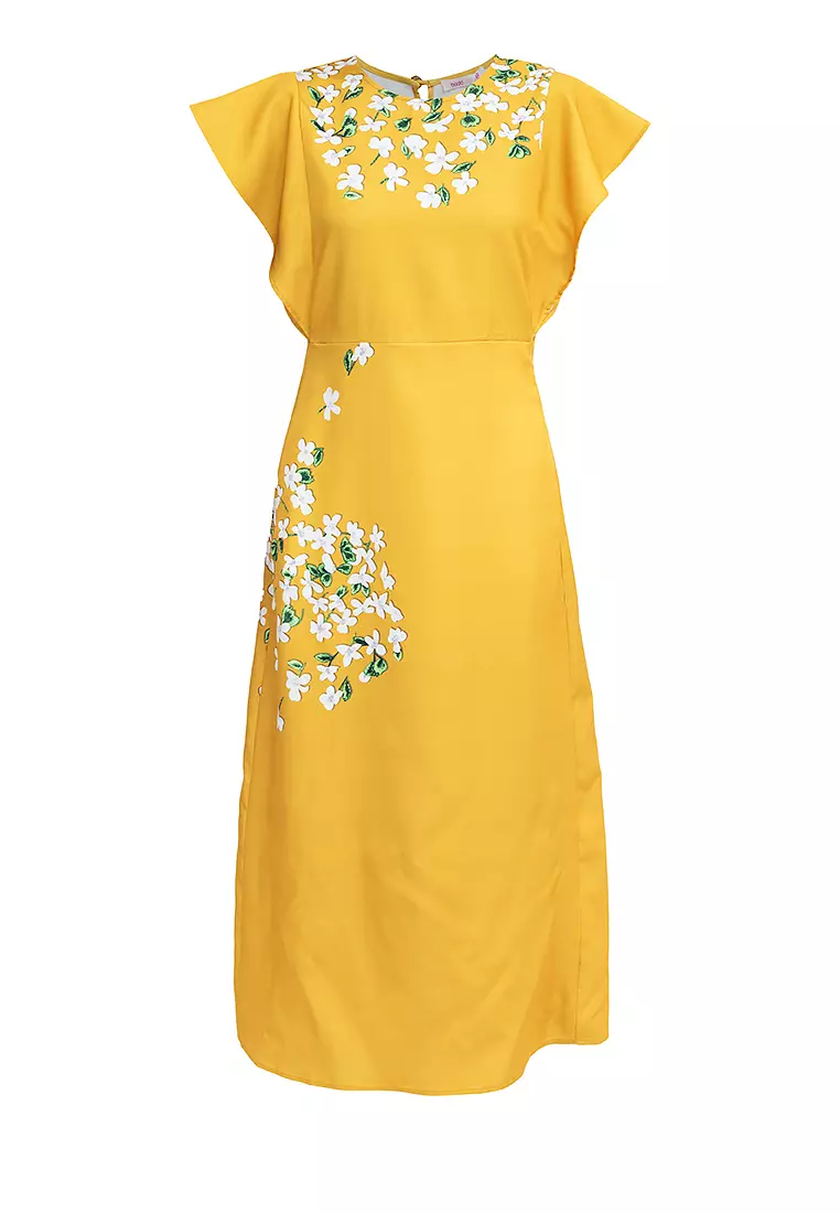 DELAROSA Printed Shift Dress