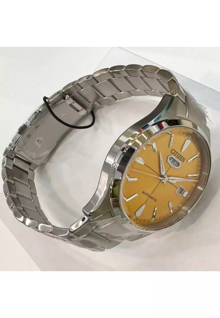 Buy Citizen Citizen Automatic Yellow Dial Silver Stainless Steel