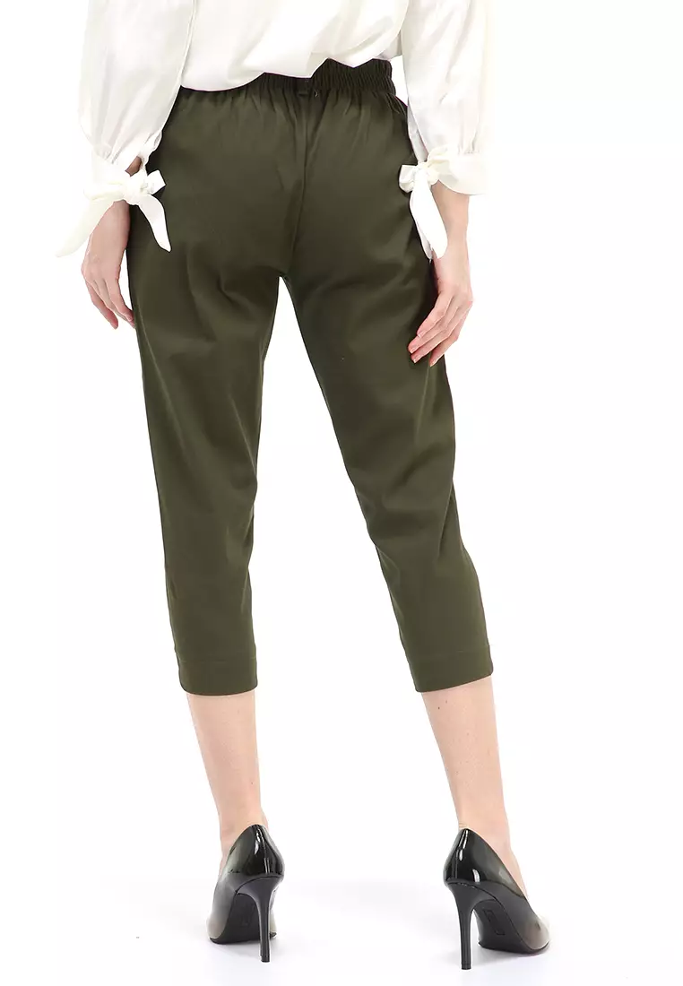 Liana Long Pants Celana Panjang Bawahan Wanita Premium Quality - Army