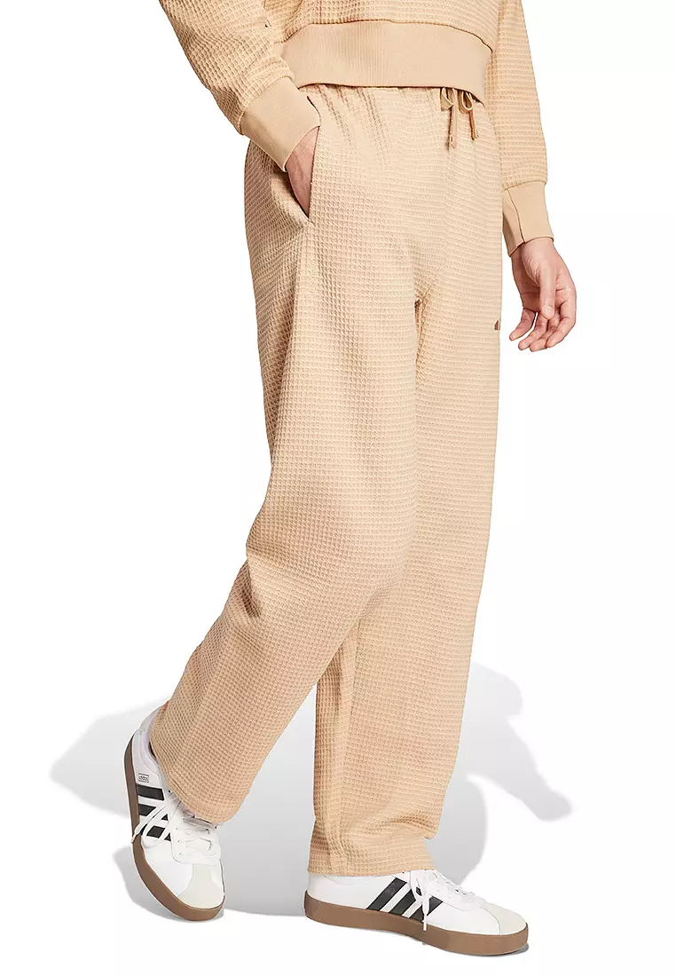 ALL SZN Waffle Knit Open Hem Jogger Pants