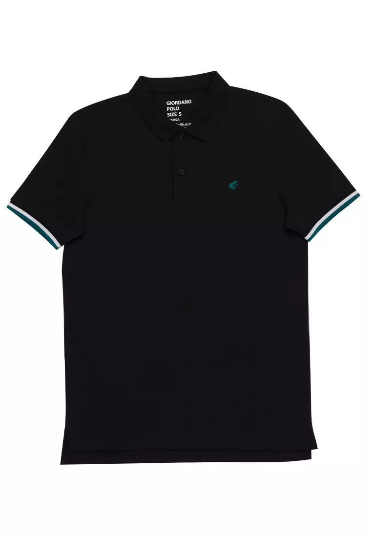 Giordano black polo shirt sales