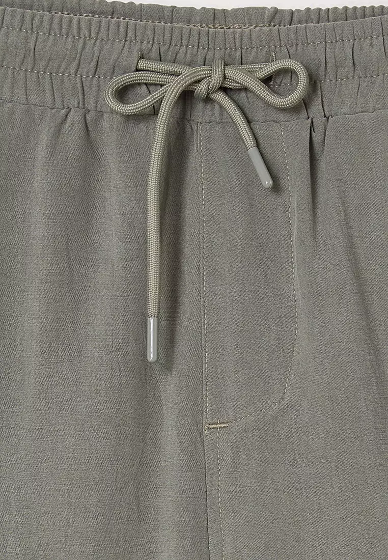 Men's Khaki 100% Modal Summer Shorts & Bermuda TMNSS25SR00009