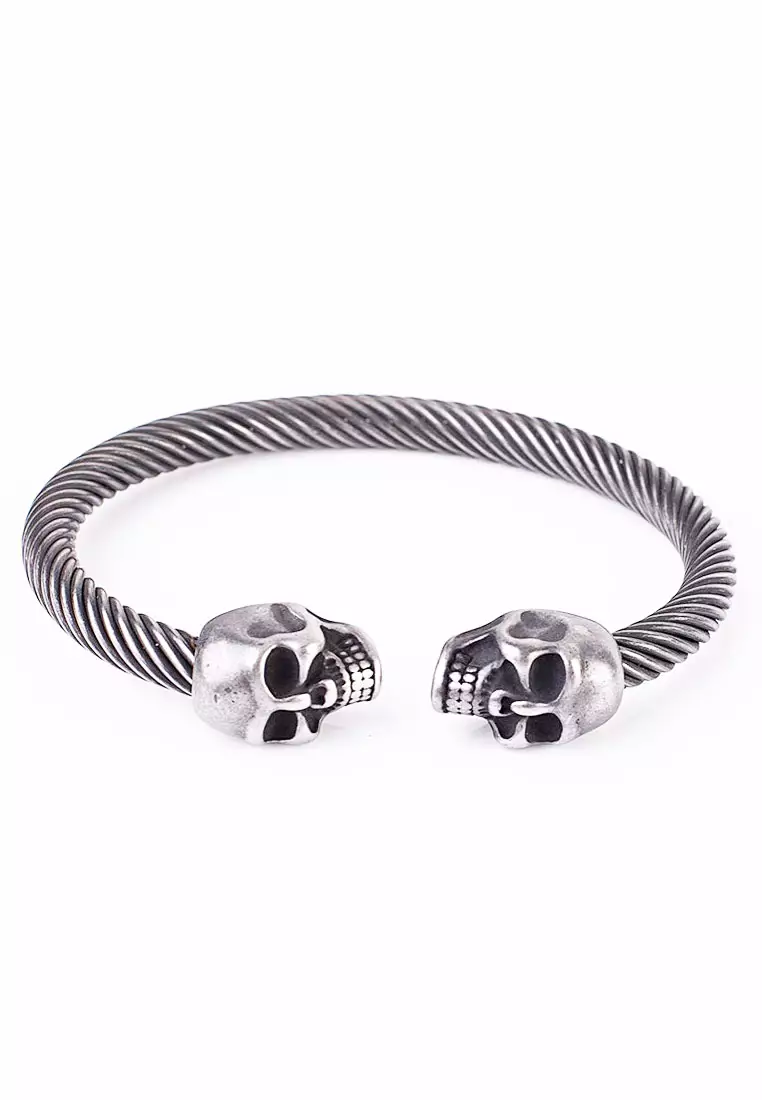 Jual San Marco Aksesoris Gelang Pria Skull Heads Stainless Steel