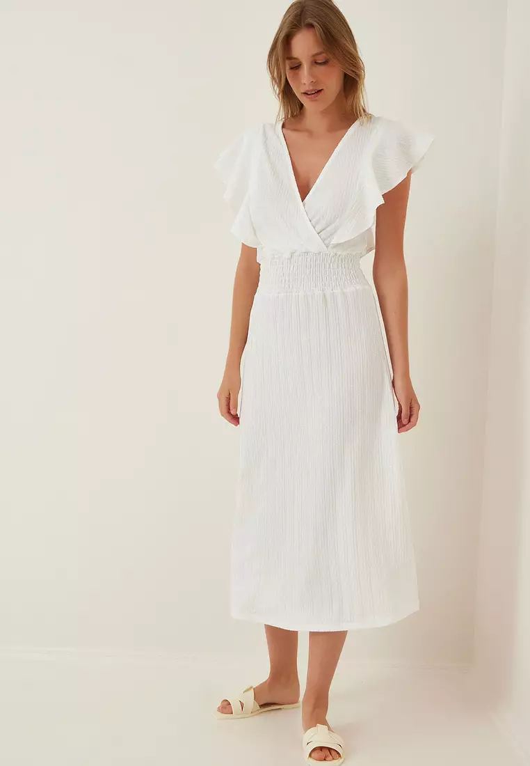 Ruffle Textured Dress