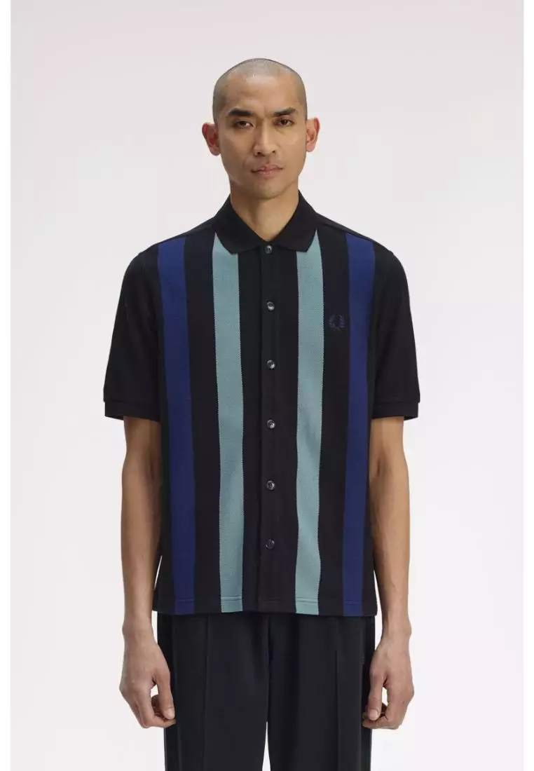 Perry Buy Fred Perry Fred Perry M1766 Vertical Stripe Polo Shirt (Black