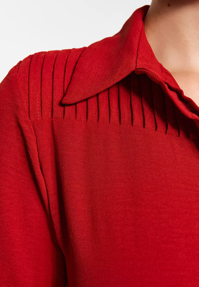 Collared Midi Shirt Dress