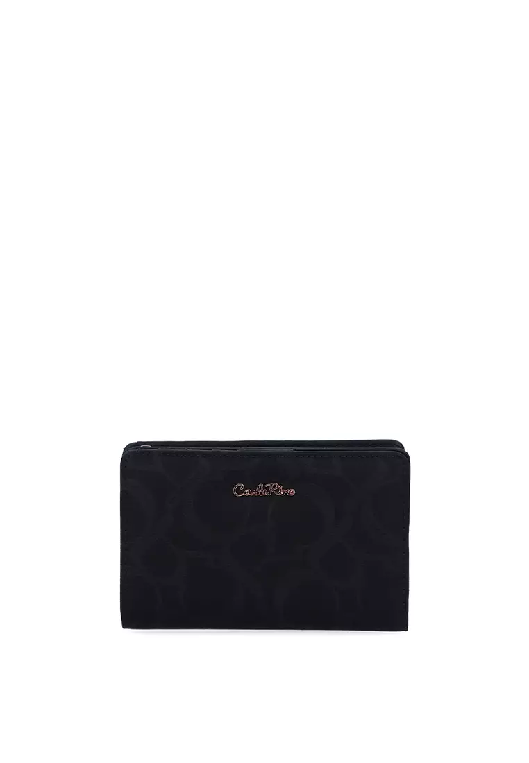 Black Carlo GEO Nylon 2-Fold Wallet