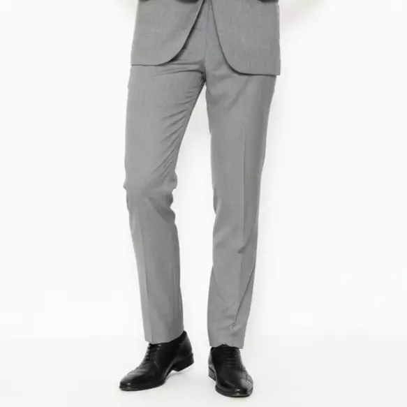 Lawell Celana Pria Formal Abu Muda | OKLAHOMA | Celana Regular Fit | Twill