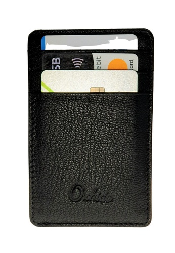 Oxhide black Vertical Leather cardholder-Card Sleeve - Oxhide 3601 Black B33A2AC095B2D0GS_1