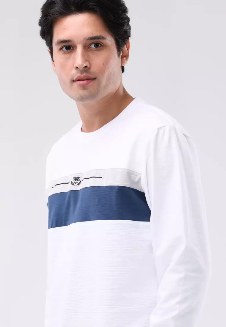 Round Neck Streaky Long Sleeves