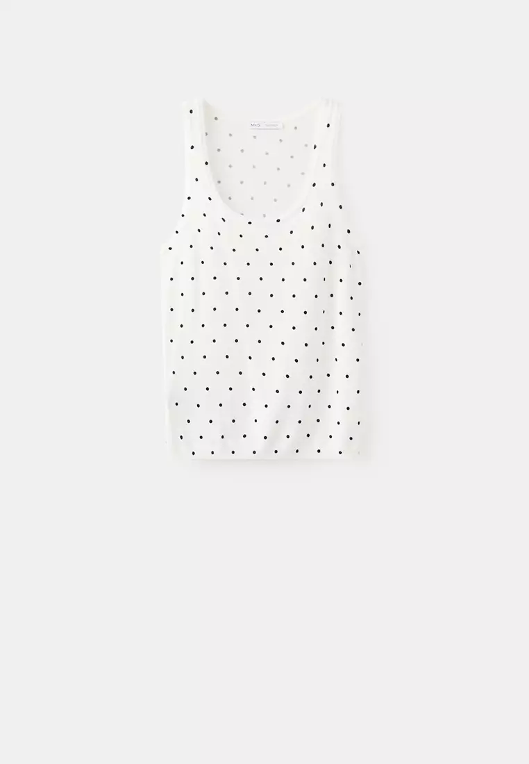 Polka-Dot Knitted Top