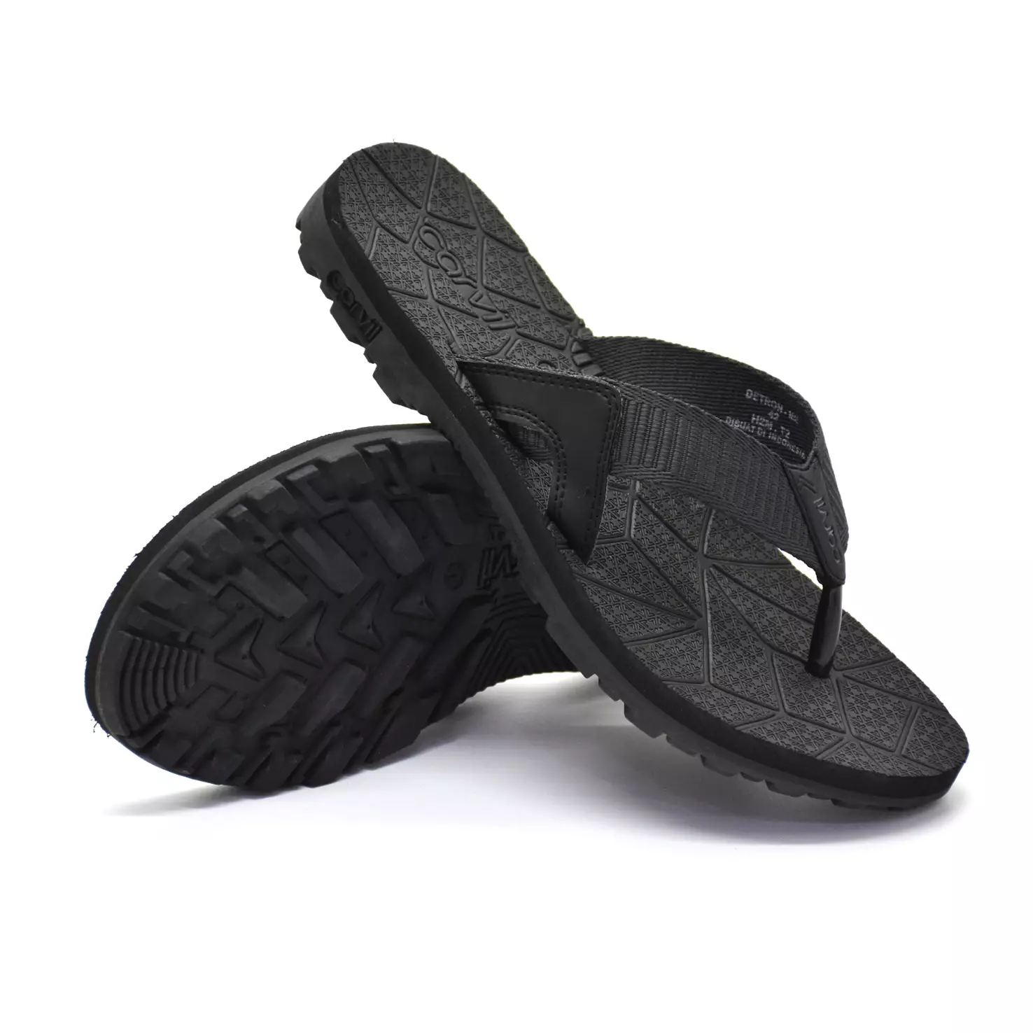 Carvil Sandal Pria Detron-Me Dark Grey