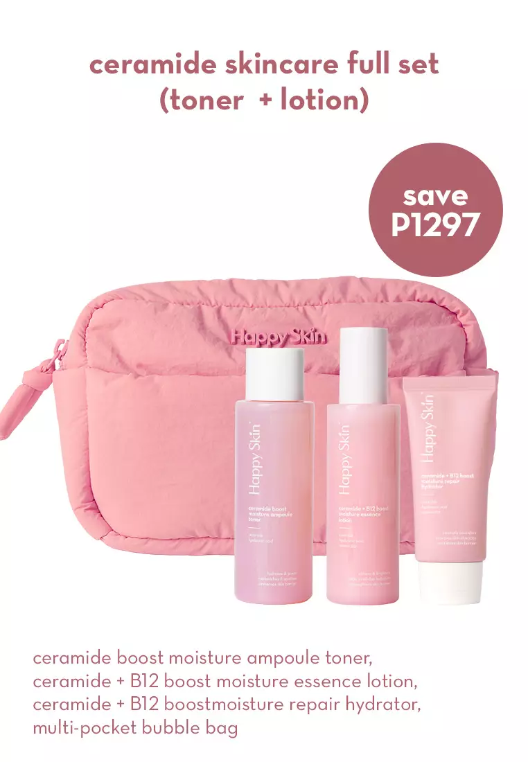 Ceramide Skincare Full Set (with Multi-pocket Bubble Bag)