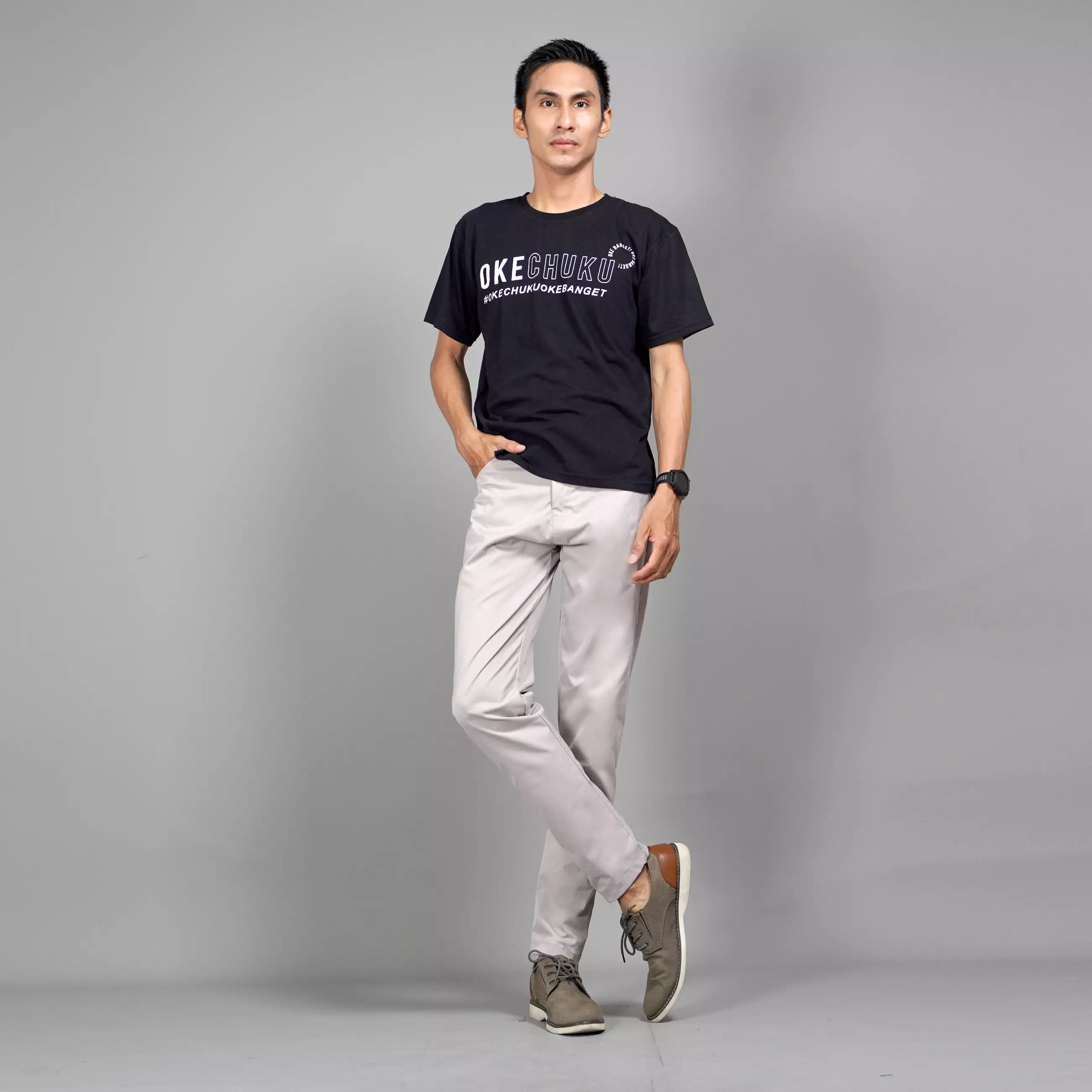  JEFAN Celana Panjang Pria Celana Chinos Pria Reguler Fit - BEIGE