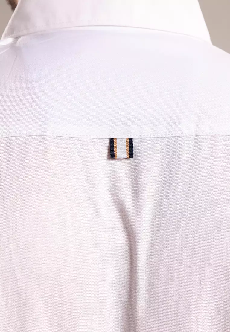MOC - Kemeja Polos Pria Lengan Panjang Kingwell - White