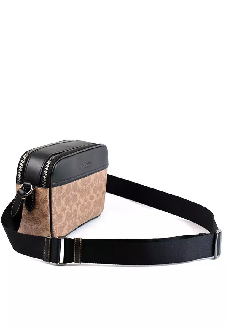 Mens Graham Crossbody Bag - Tan Brown