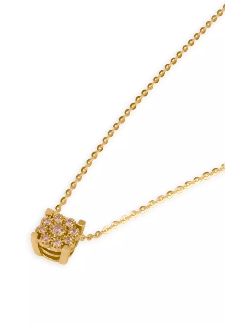  Flower Pendant Necklace 14k Gold