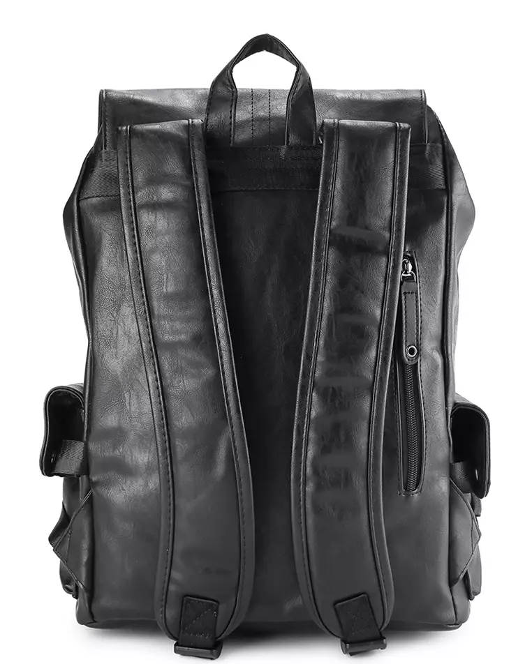 Pu Pocket Flap Large Backpack