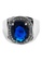 Elfi silver Elfi 925 Genuine Silver Ring R58(Blue) - Amadeus 8346AAC20A5251GS_2