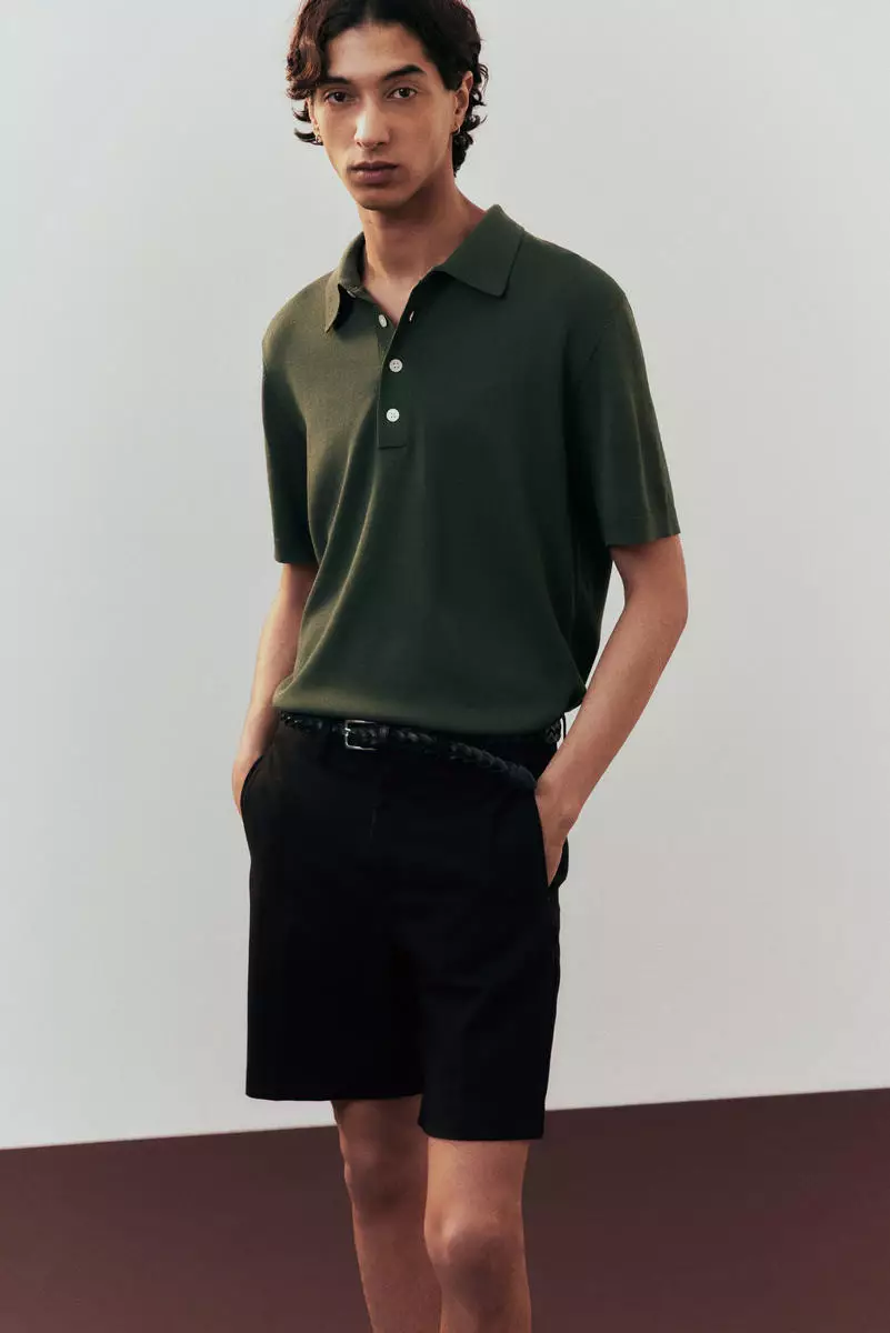 Regular Fit Lyocell-blend chino shorts