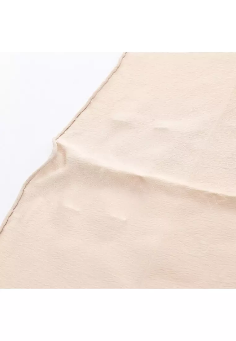 Pre-Loved Louis Vuitton monogram Stall scarf silk beige