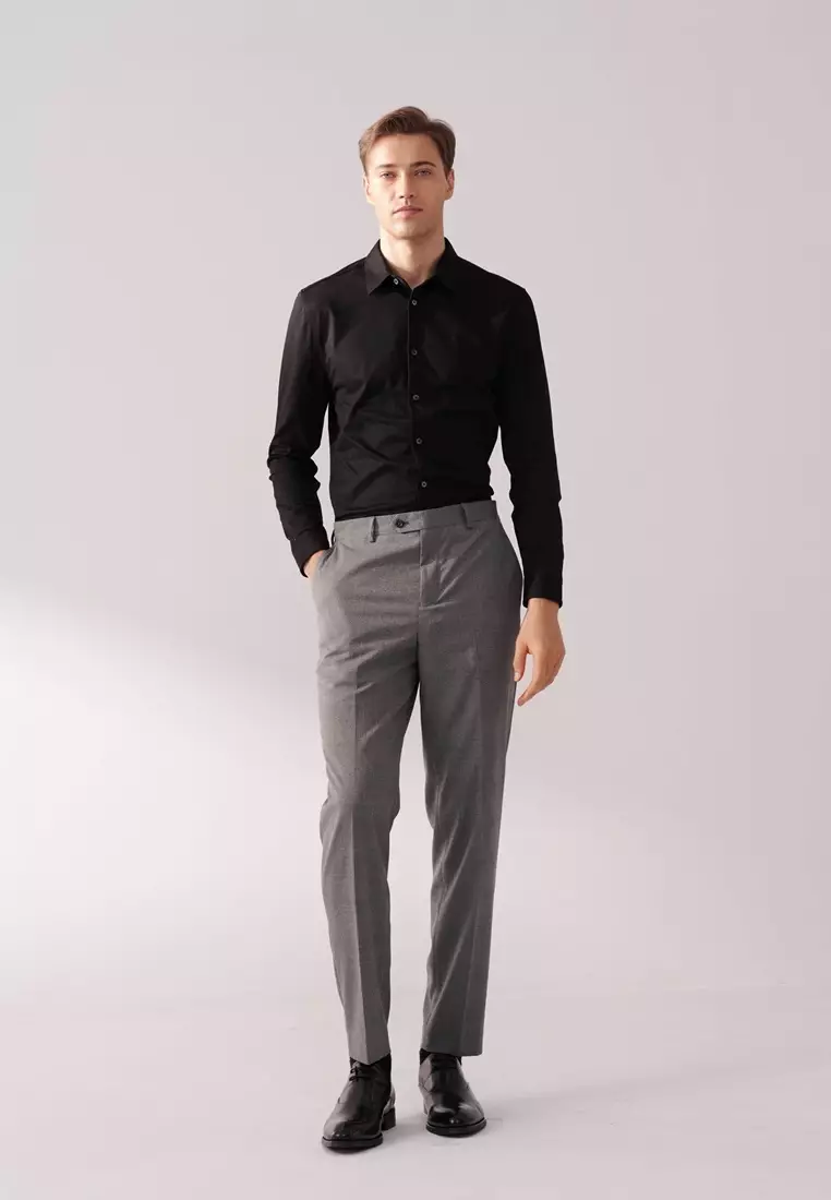 Black Stretch Jersey Shirt