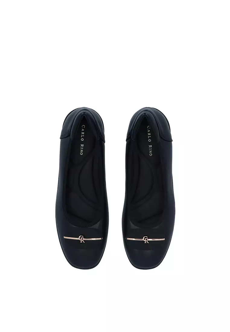 Black Classic Charm Wedge Heels