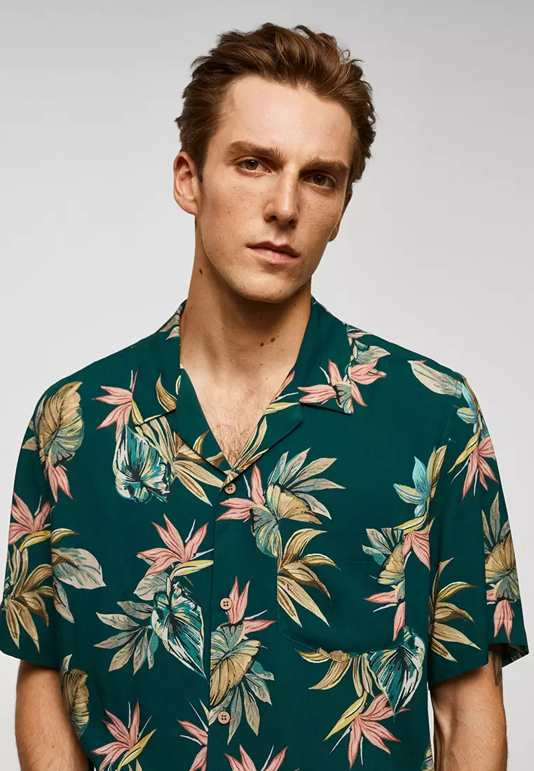 Buy MANGO Man Regular-Fit Hawaiian Print Shirt 2024 Online | ZALORA ...