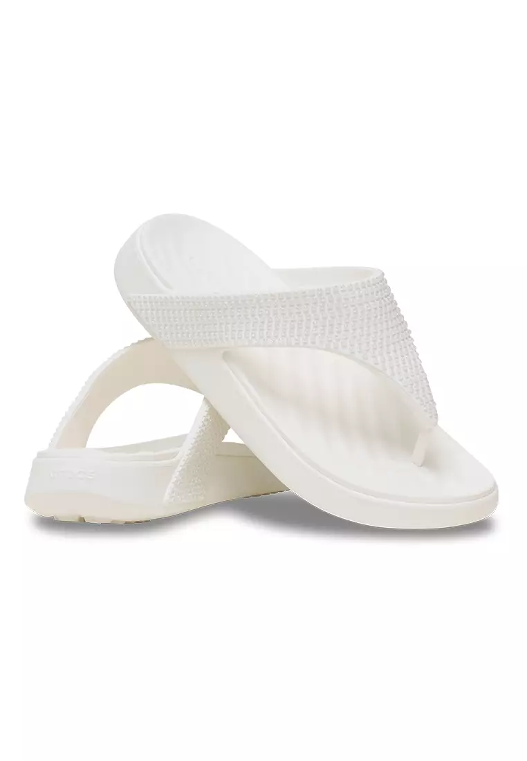 Crocs Women Getaway Gems Triangle Flip Chalk