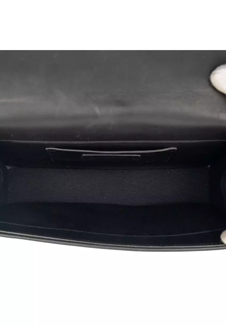 Pre-Loved Saint Laurent Medium Diagonal Quilted Calfskin Monogram Kate Tassel Crossbody