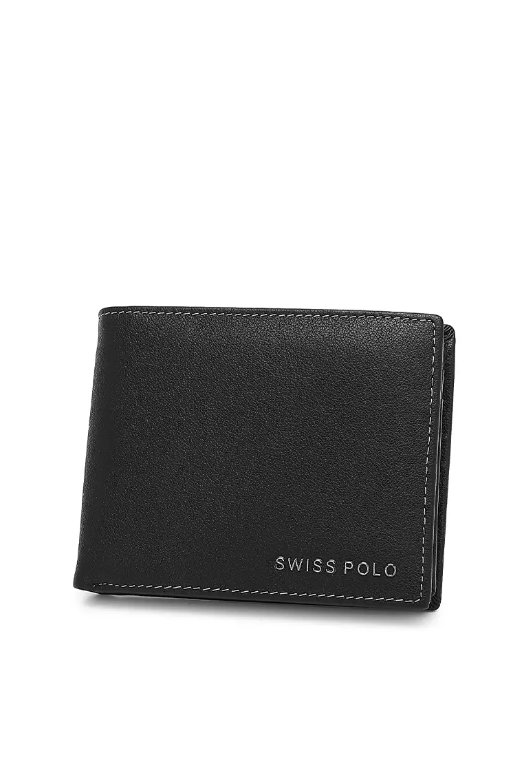 Men's Genuine Leather RFID Blocking Fortune Wallet - Black
