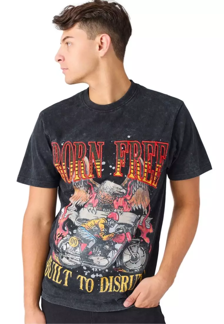 NYC Streetwear - Born Free Short Sleeves Tee - Black